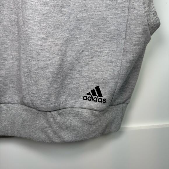 Adidas Women Athletic Gray Sleeveless Hoodie Size Medium - Picture 3 of 9